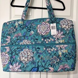 Vera Bradley Expandable Travel Bag Peacock Garden MSRP $109